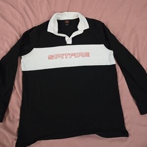 Spitfire Black and White Long Sleeve Shirt